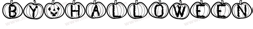 BY Halloween Pumpkin字体转换